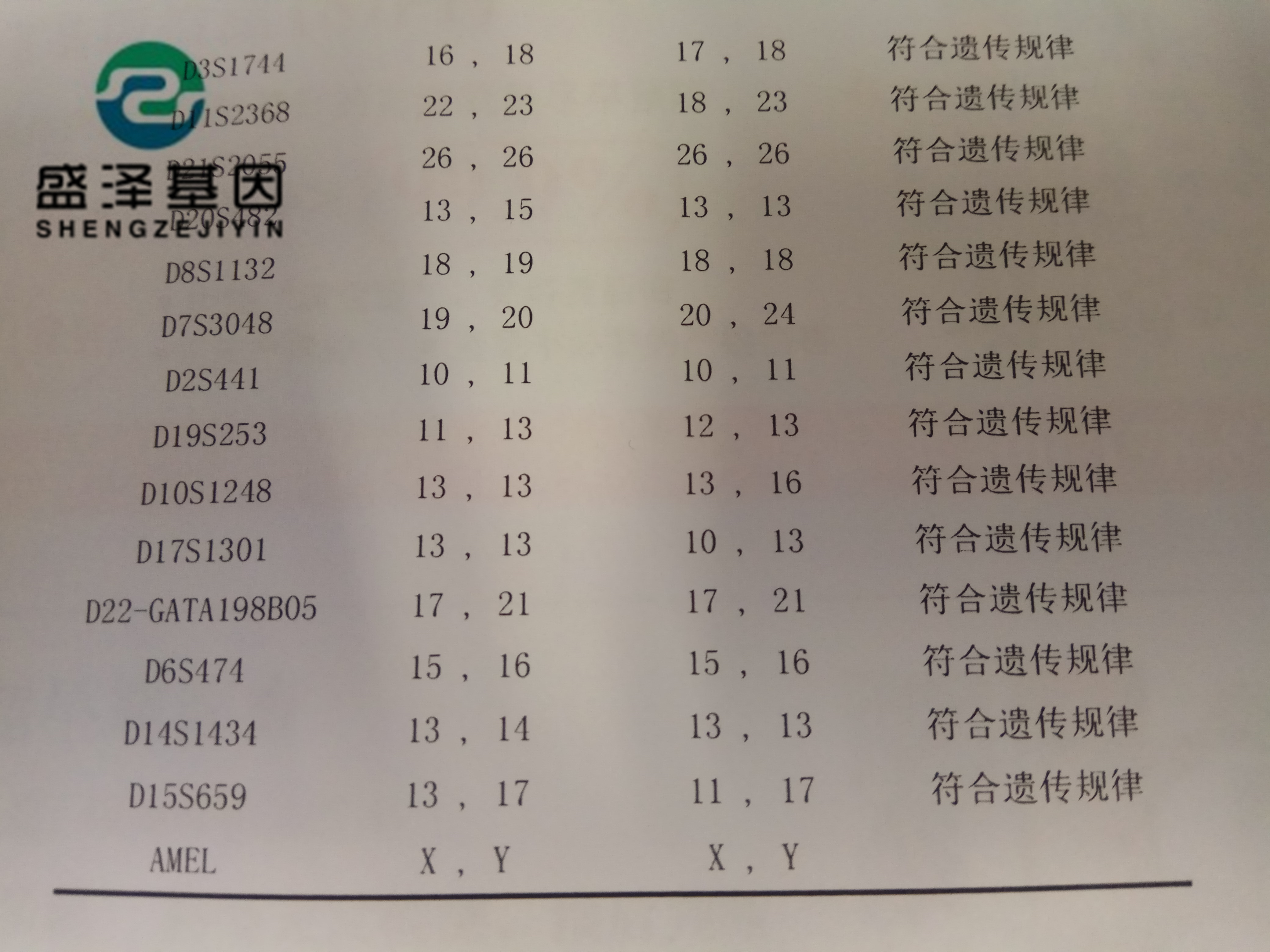 鑒定人如何看懂親子鑒定報告書上的基因分型數據和結論？